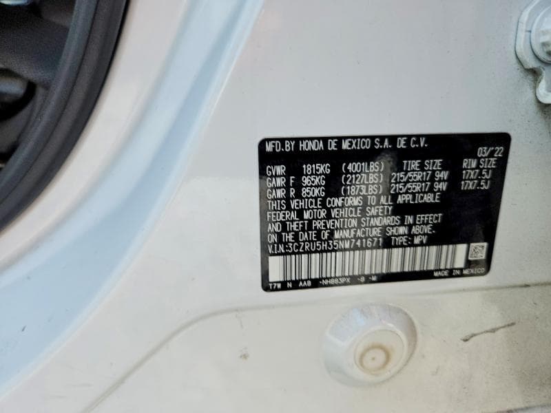 2022 HONDA HR-V LX 13