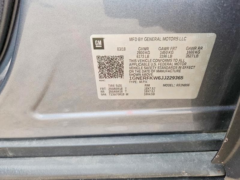 2018 CHEVROLET TRAVERSE LS 13