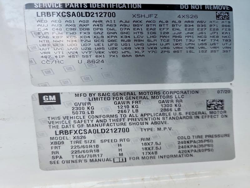 2020 BUICK ENVISION ESSENCE 13