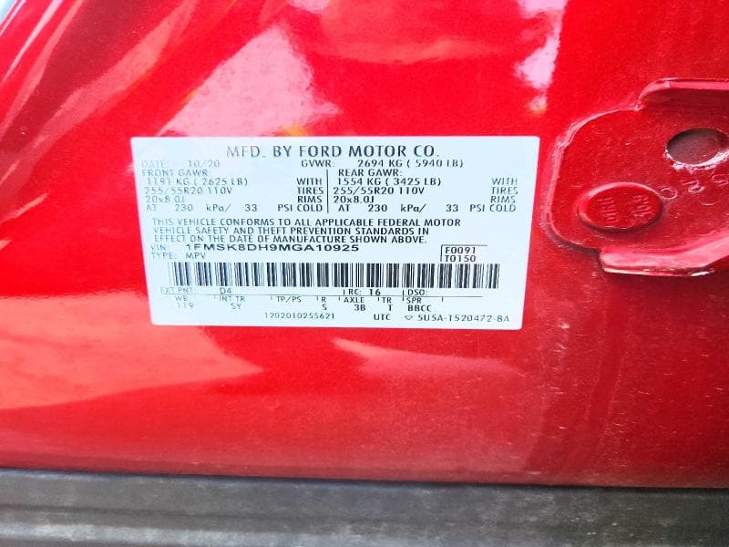 2021 FORD EXPLORER XLT 10