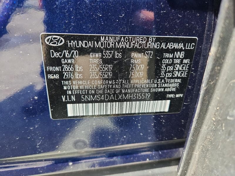 2021 HYUNDAI SANTA FE LIMITED 14