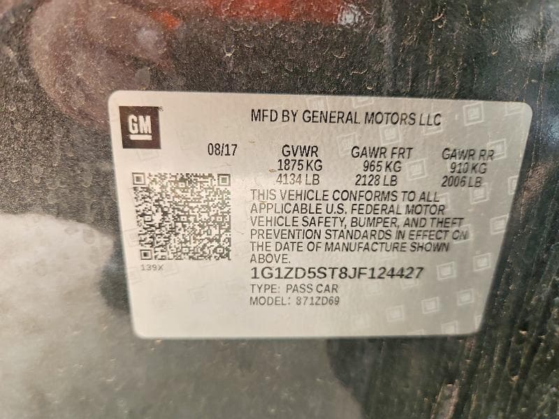 2018 CHEVROLET MALIBU LT 12