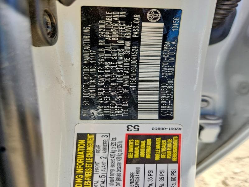 2018 TOYOTA CAMRY XSE 12