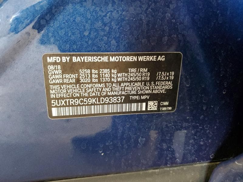 2019 BMW X3 XDRIVE30I 13