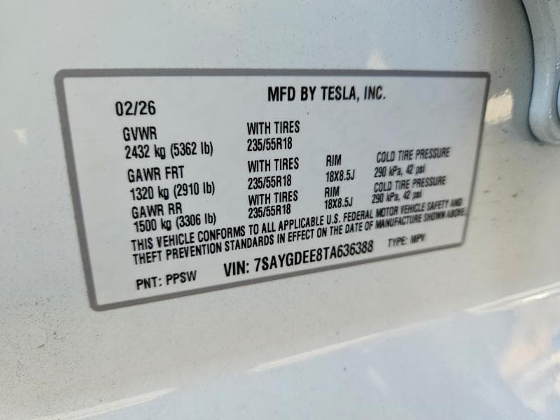 2026 TESLA MODEL Y 13
