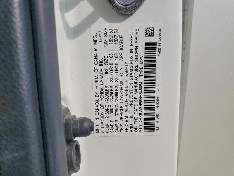 2017 HONDA CR-V EX 12