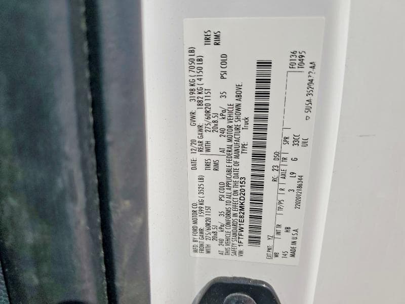 2021 FORD F150 SUPERCREW 13