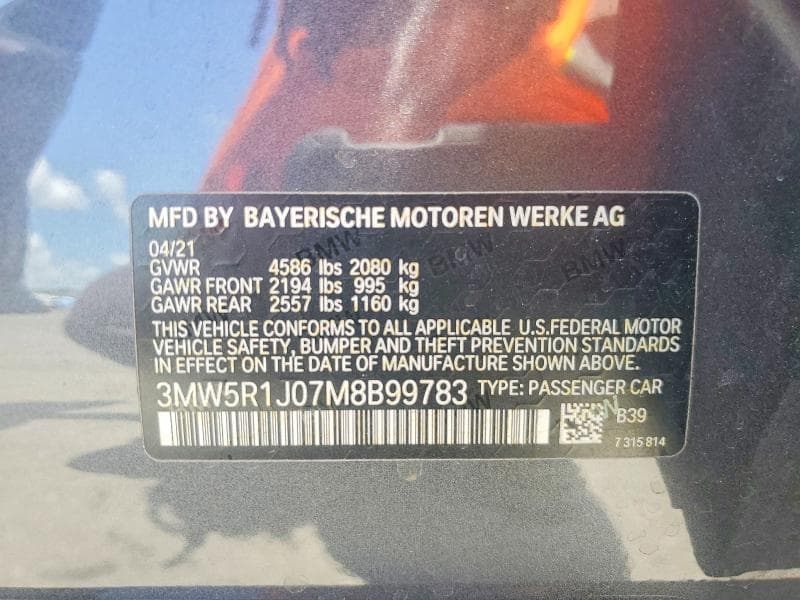 2021 BMW 330I 12