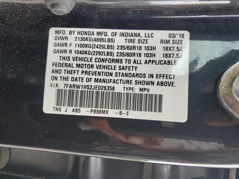 2018 HONDA CR-V EX 13