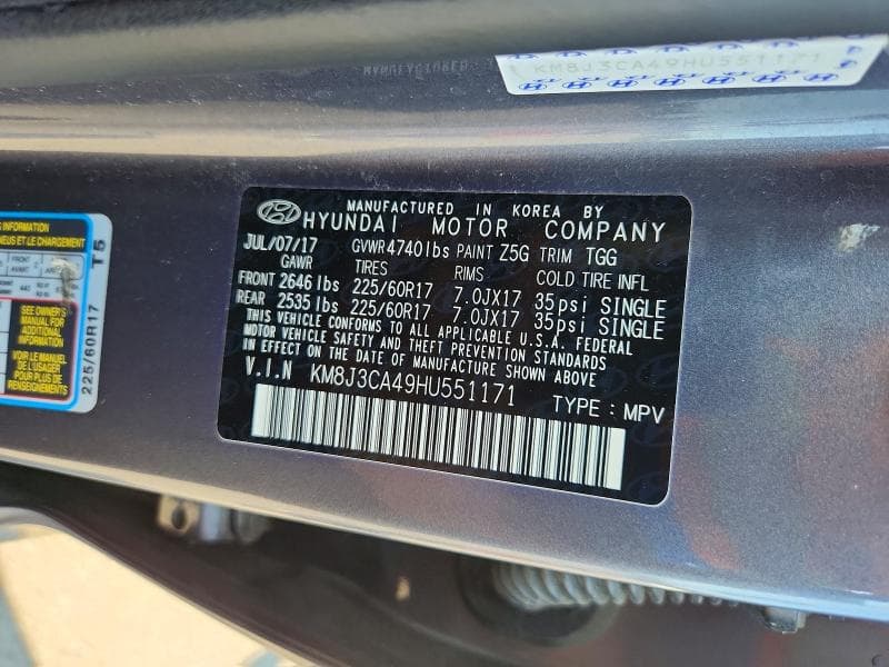 2017 HYUNDAI TUCSON SE 13