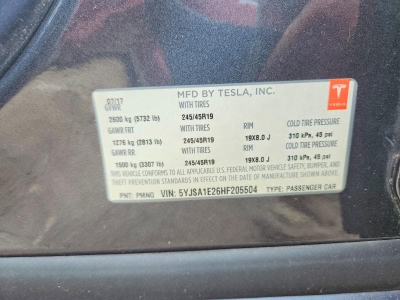 2017 TESLA MODEL S 12