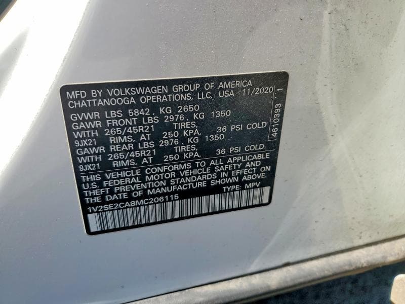 2021 VOLKSWAGEN ATLAS CROSS SPORT SEL R-LINE 13