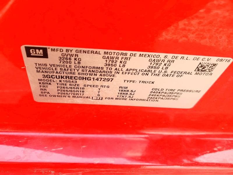 2017 CHEVROLET SILVERADO K1500 LT 12