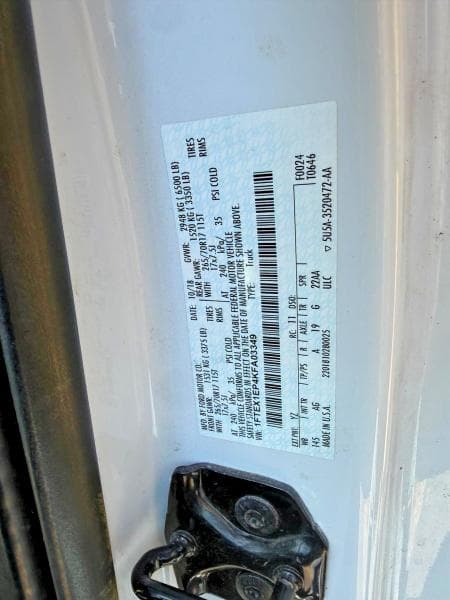 2019 FORD F150 SUPER CAB 10