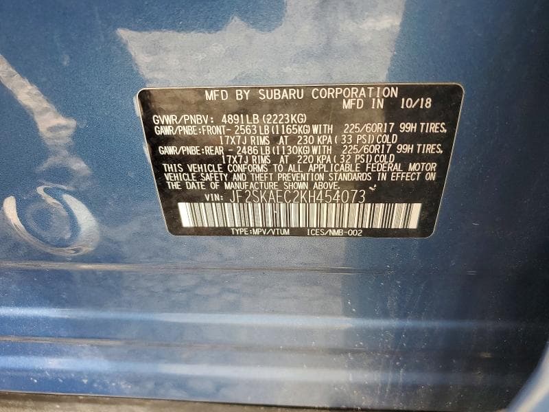 2019 SUBARU FORESTER PREMIUM 13