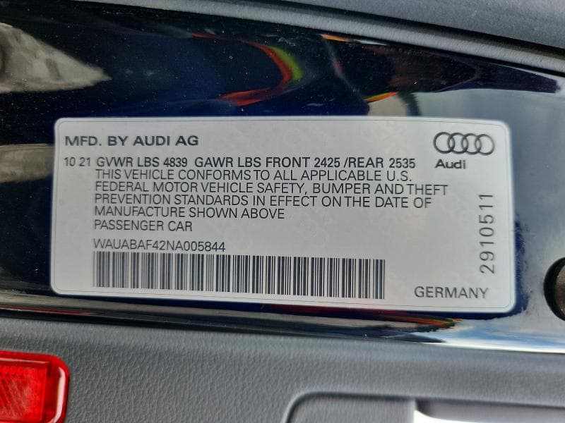 2022 AUDI A4 PREMIUM 40 13