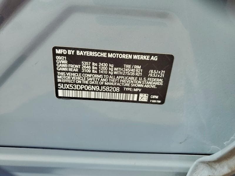 2022 BMW X3 XDRIVE30I 13