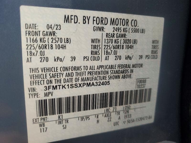 2023 FORD MUSTANG MACH-E SELECT 14