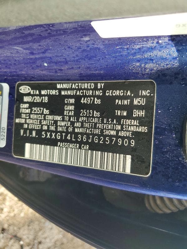 2018 KIA OPTIMA LX 12