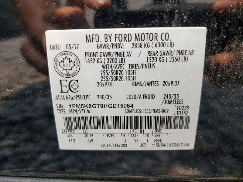 2017 FORD EXPLORER SPORT 13
