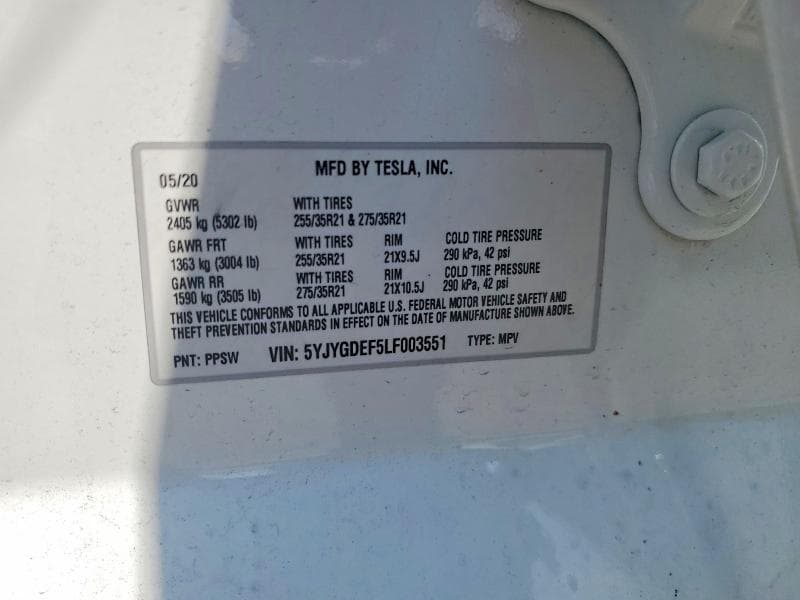 2020 TESLA MODEL Y 12