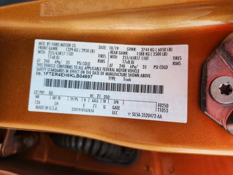 2019 FORD RANGER XL 12