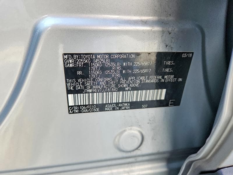 2018 TOYOTA RAV4 XLE 13