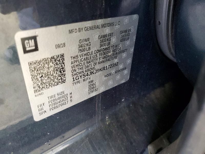 2019 CADILLAC ESCALADE ESV PREMIUM LUXURY 13