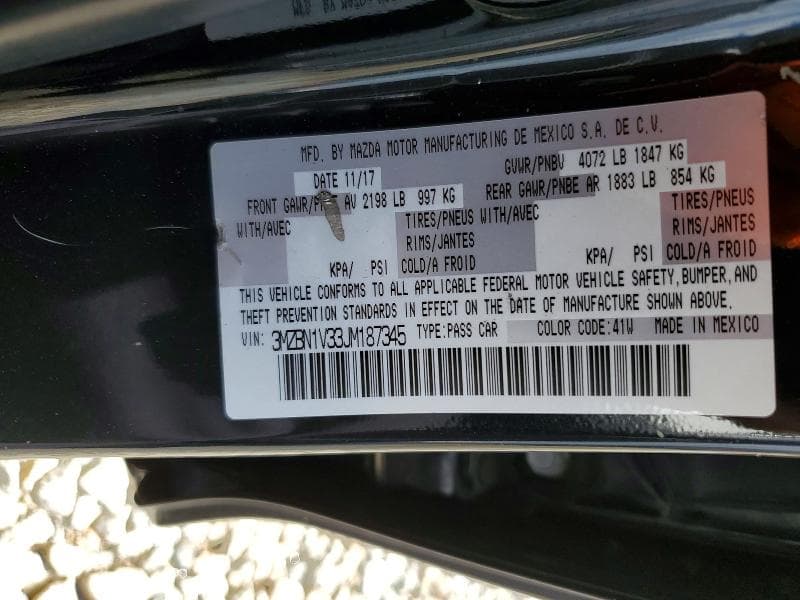2018 MAZDA 3 TOURING 12