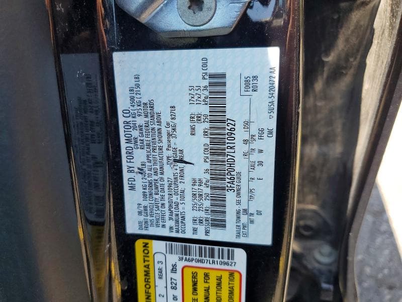 2020 FORD FUSION SE 12