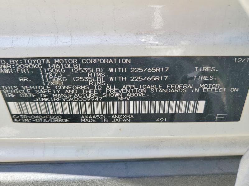 2019 TOYOTA RAV4 LE 14
