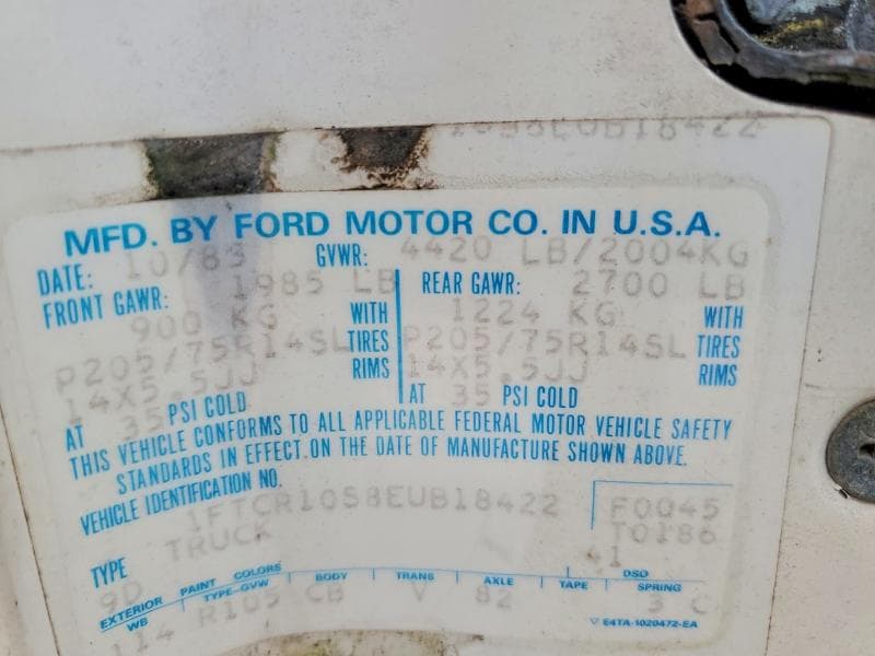 1984 FORD RANGER 13
