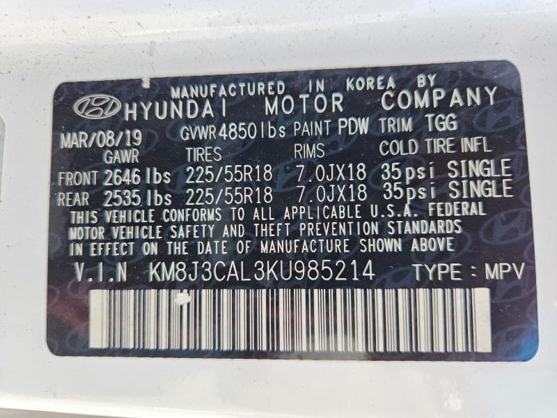 2019 HYUNDAI TUCSON SEL 13