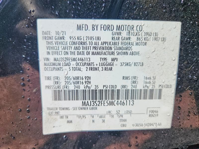 2021 FORD ECOSPORT S 13