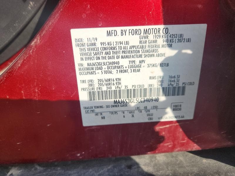 2020 FORD ECOSPORT SE 13