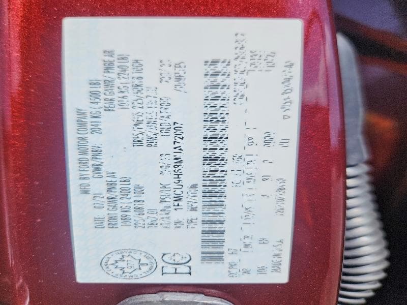 2021 FORD ESCAPE SEL 14