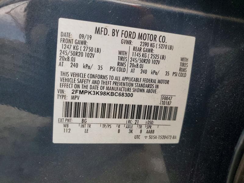 2019 FORD EDGE TITANIUM 14