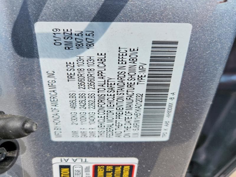 2019 HONDA CR-V EX 12
