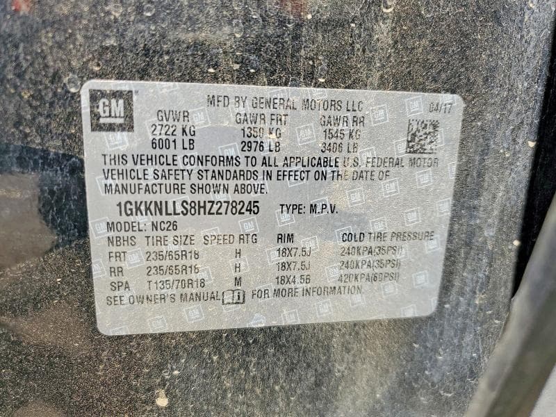 2017 GMC ACADIA SLE 12