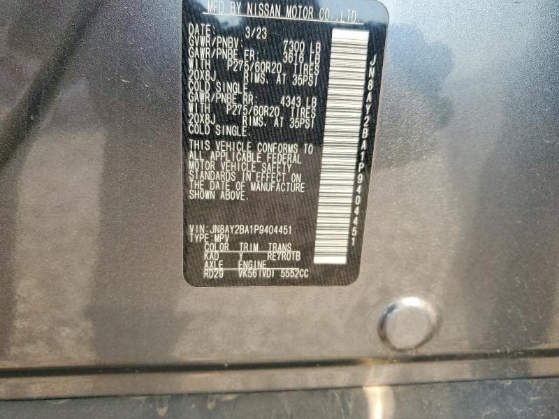 2023 NISSAN ARMADA SL 13
