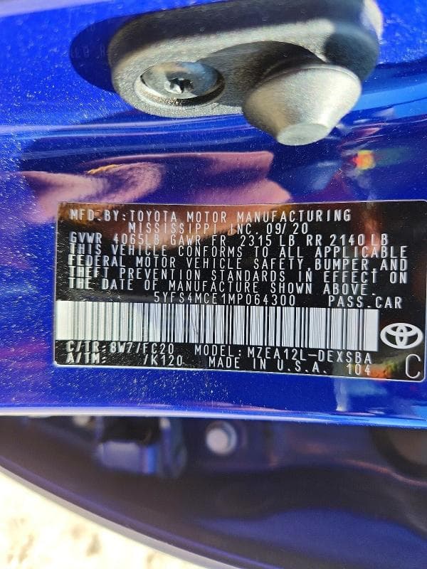 2021 TOYOTA COROLLA SE 12