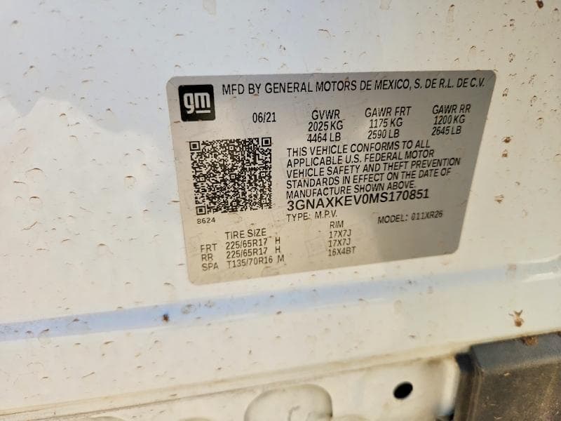 2021 CHEVROLET EQUINOX LT 12
