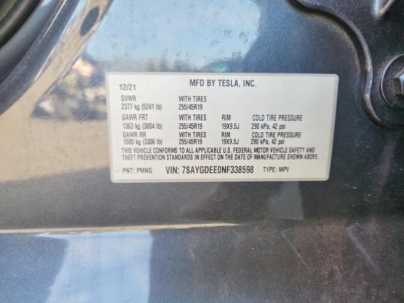 2022 TESLA MODEL Y 12