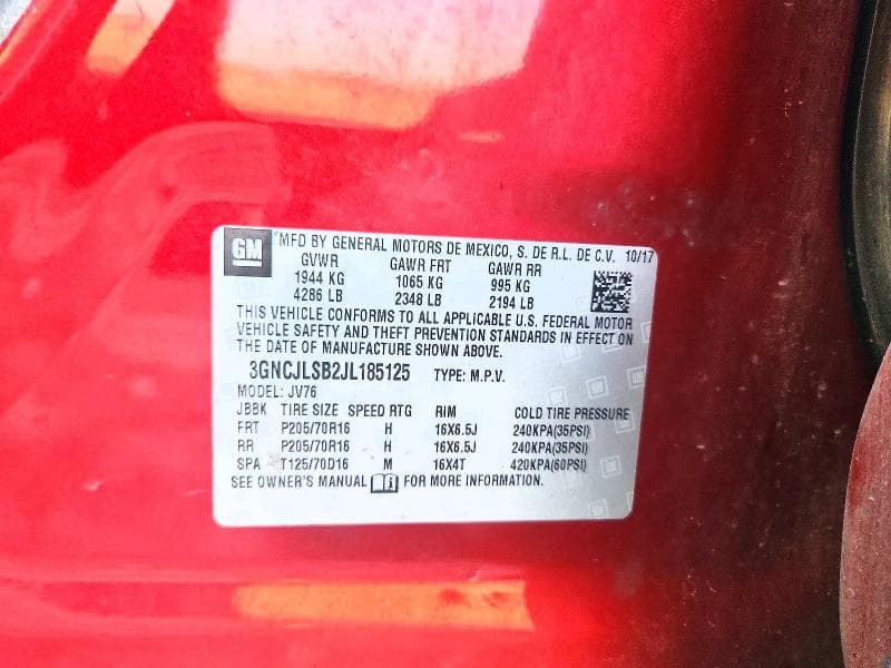 2018 CHEVROLET TRAX 1LT 12
