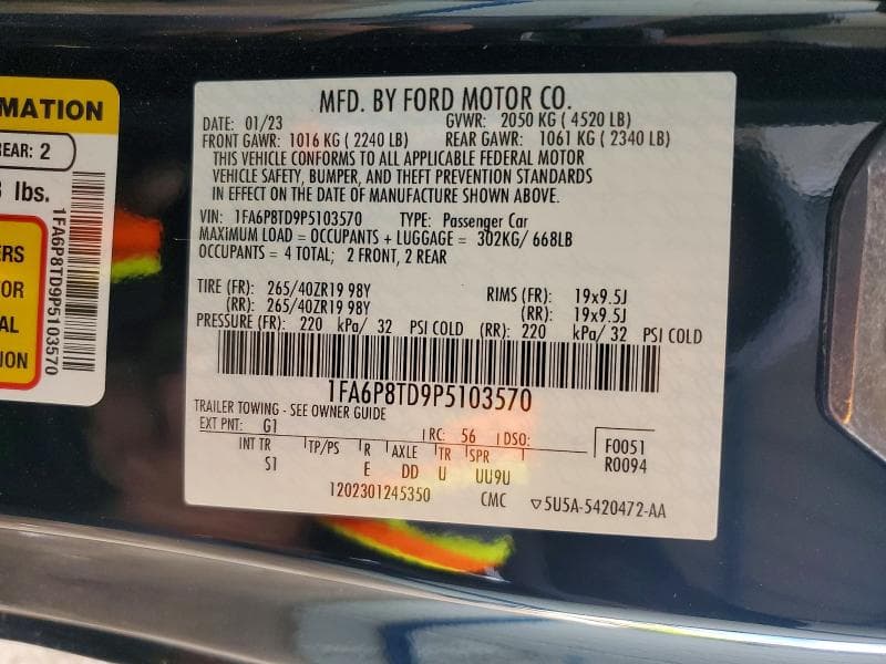 2023 FORD MUSTANG 12