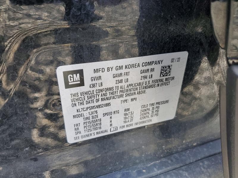 2022 CHEVROLET TRAX 1LT 12