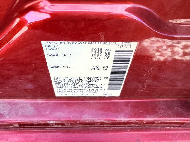 2021 NISSAN ALTIMA SR 12