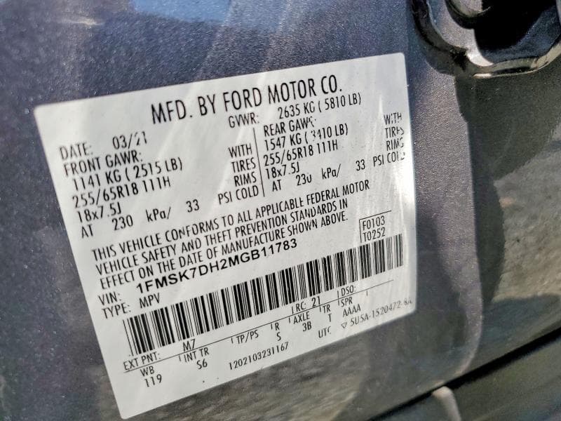 2021 FORD EXPLORER XLT 13