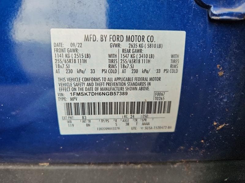 2022 FORD EXPLORER XLT 13