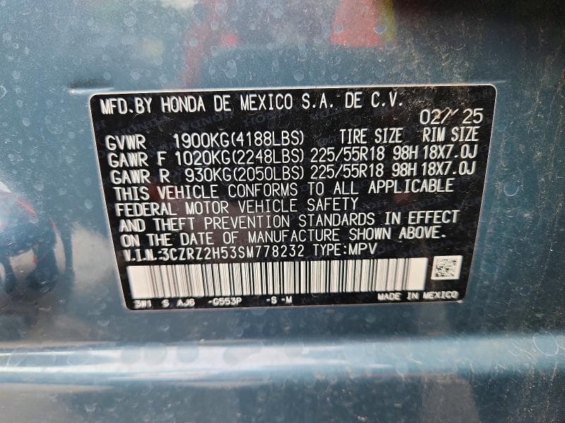 2025 HONDA HR-V SPORT 14